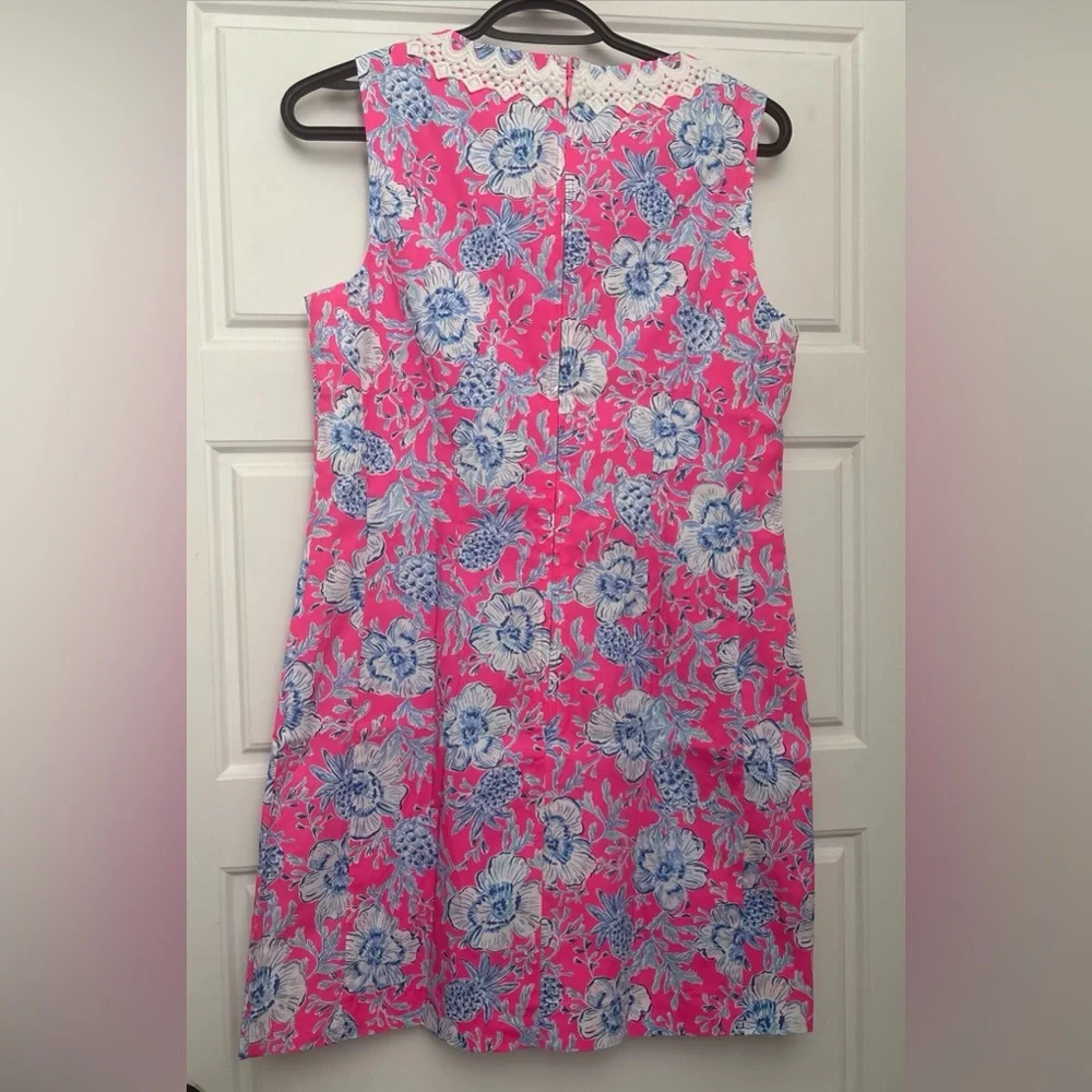 Lilly Pulitzer Ginge Shift Romper Dress Roxie Pink Wave N Sea Size 2 NEW - Picture 3 of 6